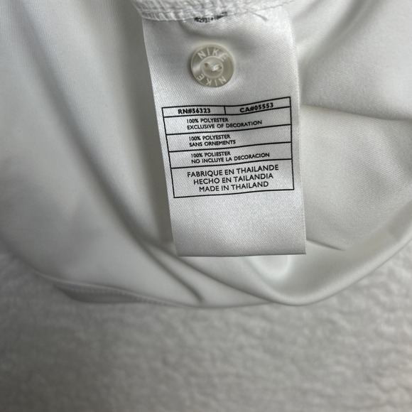 NWT Nike Performance Mens XL White Tennis Golf Polo Shirt 325328-100 - Picture 10 of 16